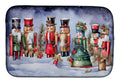 Christmas Nutcracker Soldiers Winter Scene Watercolor Dish Drying Mat Absorbent Dish Drying Mat Pad for Kitchen Counter Dish Drainer Mat for Countertop, 14 x 21", Multicolor