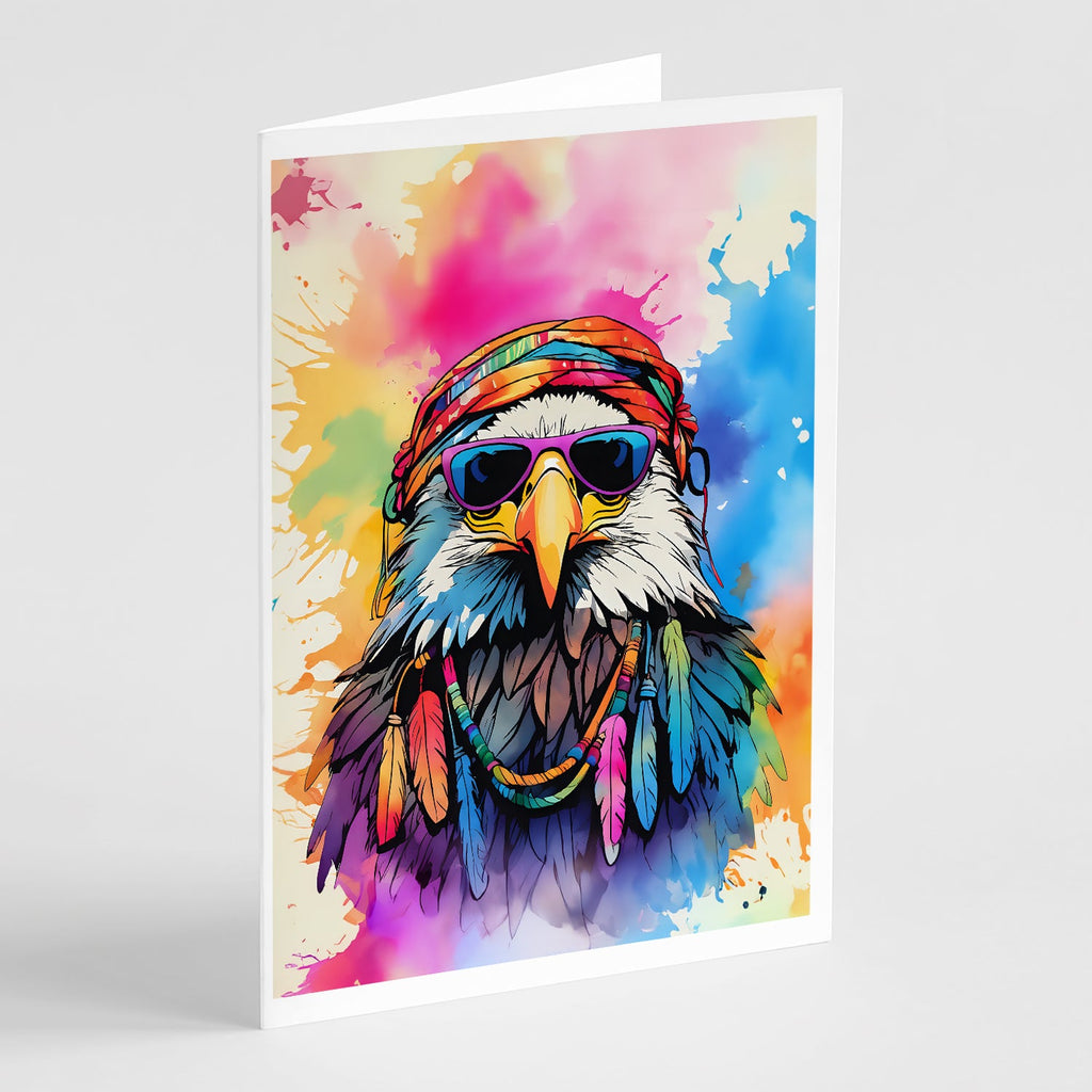 Hippie Animal Eagle Greeting Cards Pack of 8 Blank Cards with Envelopes Whimsical A7 Size 5x7