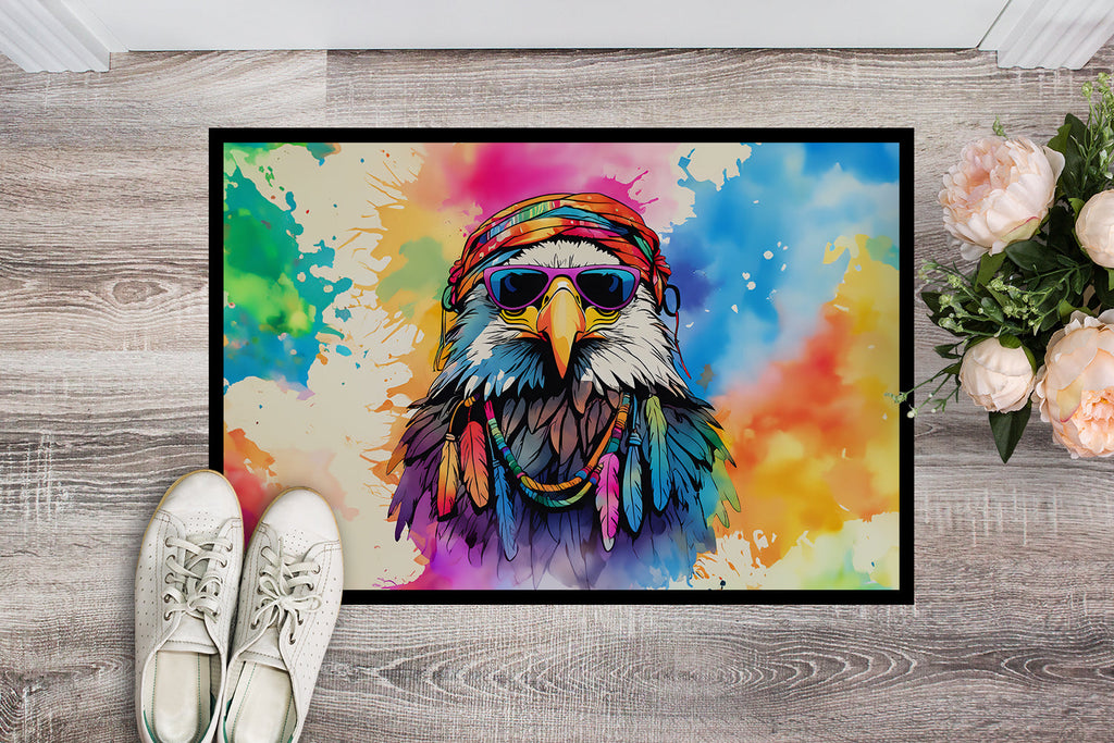Hippie Animal Eagle Doormat Indoor Outdoor 18H X 27W Front Door Mat Rugs for Entryway, Non Slip Washable