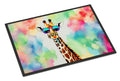 Hippie Animal Giraffe Doormat Indoor Outdoor 24H X 36W Front Door Mat Rugs for Entryway, Non Slip Washable Low Pile,