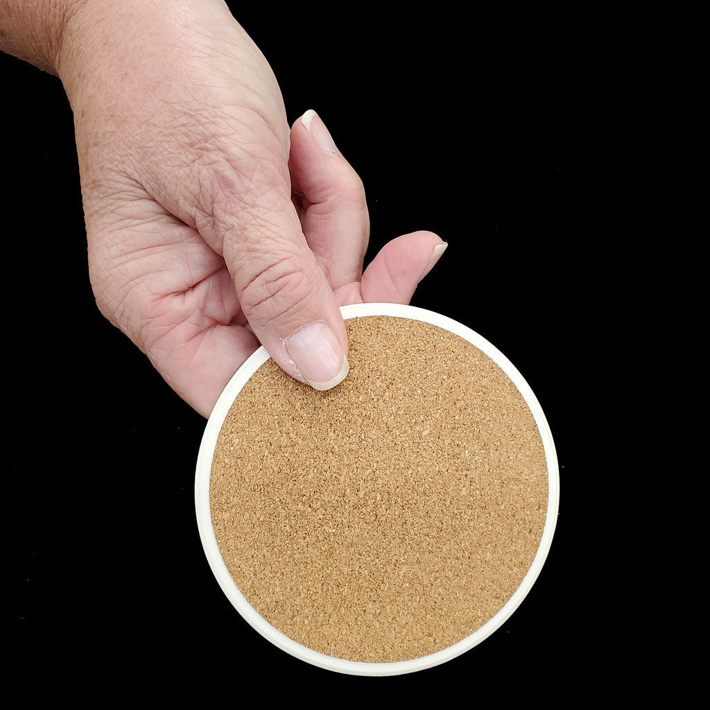 Hippie Animal Llama Large Sandstone Coasters Pack of 4 Absorbent Round Coasters Decor Gifts for Men or Women, 4 in, Multicolor