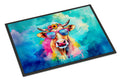 Hippie Animal Malvi Cow Doormat Indoor Outdoor 24H X 36W Front Door Mat Rugs for Entryway, Non Slip Washable Low Pile,