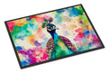 Hippie Animal Peacock Doormat Indoor Outdoor 18H X 27W Front Door Mat Rugs for Entryway, Non Slip Washable