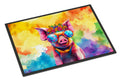 Hippie Animal Pig Doormat Indoor Outdoor 24H X 36W Front Door Mat Rugs for Entryway, Non Slip Washable Low Pile,