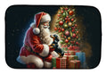 Dachshund and Santa Claus Dish Drying Mat Absorbent Dish Drying Mat Pad for Kitchen Counter Dish Drainer Mat for Countertop, 14 x 21", Multicolor