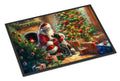 German Shorthaired Pointer and Santa Claus Doormat Indoor Outdoor 24H X 36W Front Door Mat Rugs for Entryway, Non Slip Washable Low Pile,