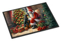Gordon Setter and Santa Claus Doormat Indoor Outdoor 18H X 27W Front Door Mat Rugs for Entryway, Non Slip Washable