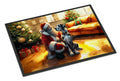 Great Dane and Santa Claus Doormat Indoor Outdoor 18H X 27W Front Door Mat Rugs for Entryway, Non Slip Washable
