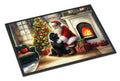 Newfoundland and Santa Claus Doormat Indoor Outdoor 24H X 36W Front Door Mat Rugs for Entryway, Non Slip Washable Low Pile,