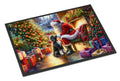 Portuguese Water Dog and Santa Claus Doormat Indoor Outdoor 18H X 27W Front Door Mat Rugs for Entryway, Non Slip Washable