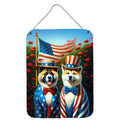 All American Akita Wall or Door Hanging Prints Aluminum Metal Sign Kitchen Wall Bar Bathroom Plaque Home Decor Front Door Plaque, 12x16, Multicolor