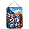 All American Alaskan Malamute Wall or Door Hanging Prints Aluminum Metal Sign Kitchen Wall Bar Bathroom Plaque Home Decor Front Door Plaque, 12x16, Multicolor