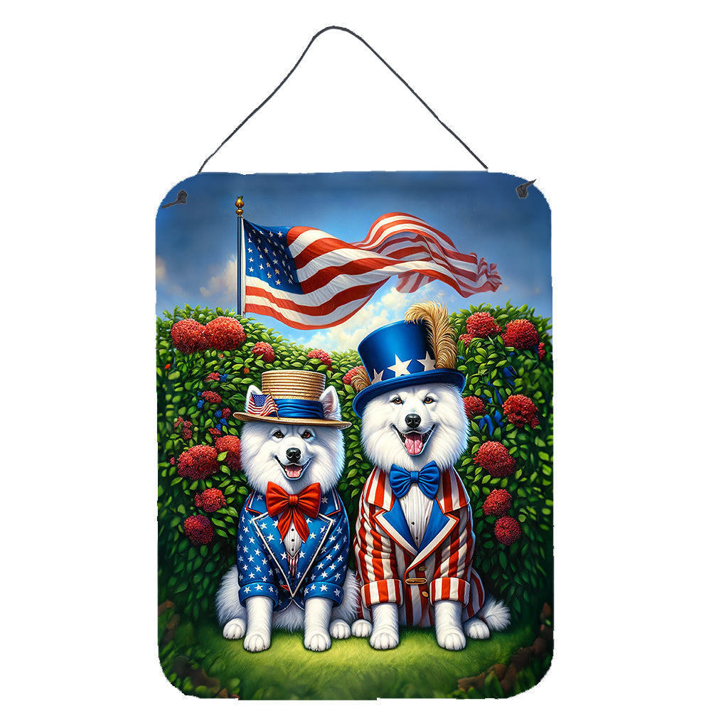 All American American Eskimo Wall or Door Hanging Prints Aluminum Metal Sign Kitchen Wall Bar Bathroom Plaque Home Decor Front Door Plaque, 12x16, Multicolor