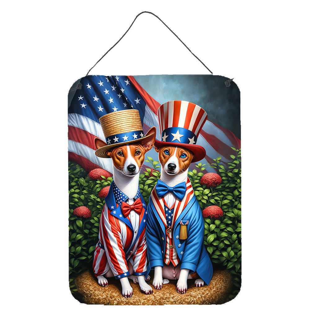 All American Basenji Wall or Door Hanging Prints Aluminum Metal Sign Kitchen Wall Bar Bathroom Plaque Home Decor Front Door Plaque, 12x16, Multicolor