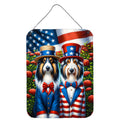 All American Bearded Collie Wall or Door Hanging Prints Aluminum Metal Sign Kitchen Wall Bar Bathroom Plaque Home Decor Front Door Plaque, 12x16, Multicolor