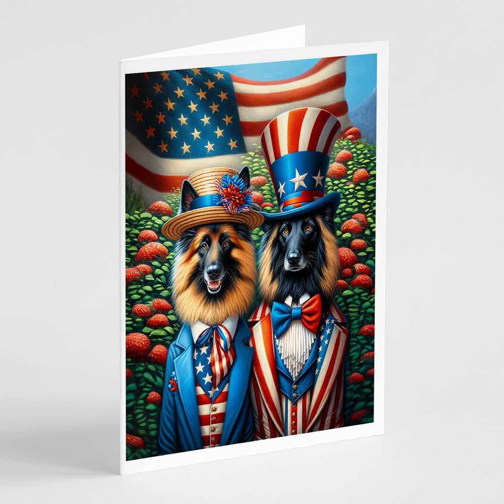 All American Belgian Tervuren Greeting Cards Pack of 8 Blank Cards with Envelopes Whimsical A7 Size 5x7