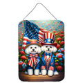 All American Bichon Frise Wall or Door Hanging Prints Aluminum Metal Sign Kitchen Wall Bar Bathroom Plaque Home Decor Front Door Plaque, 12x16, Multicolor