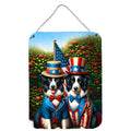 All American Border Collie Wall or Door Hanging Prints Aluminum Metal Sign Kitchen Wall Bar Bathroom Plaque Home Decor Front Door Plaque, 12x16, Multicolor