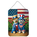 All American Cairn Terrier Wall or Door Hanging Prints Aluminum Metal Sign Kitchen Wall Bar Bathroom Plaque Home Decor Front Door Plaque, 12x16, Multicolor