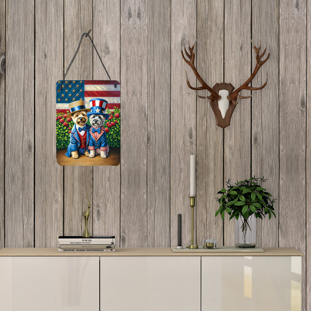 All American Cairn Terrier Wall or Door Hanging Prints Aluminum Metal Sign Kitchen Wall Bar Bathroom Plaque Home Decor Front Door Plaque, 12x16, Multicolor