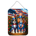 All American Cavalier Spaniel Wall or Door Hanging Prints Aluminum Metal Sign Kitchen Wall Bar Bathroom Plaque Home Decor Front Door Plaque, 12x16, Multicolor