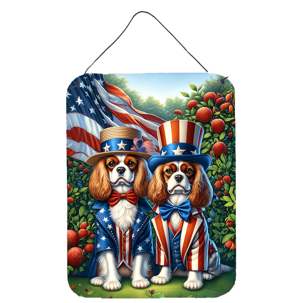 All American Cavalier Spaniel Wall or Door Hanging Prints Aluminum Metal Sign Kitchen Wall Bar Bathroom Plaque Home Decor Front Door Plaque, 12x16, Multicolor