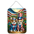All American Chihuahua Wall or Door Hanging Prints Aluminum Metal Sign Kitchen Wall Bar Bathroom Plaque Home Decor Front Door Plaque, 12x16, Multicolor