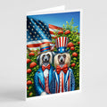 All American Chinese Crested Greeting Cards Pack of 8 Blank Cards with Envelopes Whimsical A7 Size 5x7