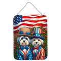 All American Dandie Dinmont Terrier Wall or Door Hanging Prints Aluminum Metal Sign Kitchen Wall Bar Bathroom Plaque Home Decor Front Door Plaque, 12x16, Multicolor
