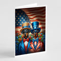 All American Doberman Pinscher Greeting Cards Pack of 8 Blank Cards with Envelopes Whimsical A7 Size 5x7