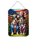 All American English Bulldog Wall or Door Hanging Prints Aluminum Metal Sign Kitchen Wall Bar Bathroom Plaque Home Decor Front Door Plaque, 12x16, Multicolor