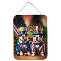 All American English Bulldog Wall or Door Hanging Prints Aluminum Metal Sign Kitchen Wall Bar Bathroom Plaque Home Decor Front Door Plaque, 12x16, Multicolor