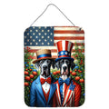 All American Great Dane Wall or Door Hanging Prints Aluminum Metal Sign Kitchen Wall Bar Bathroom Plaque Home Decor Front Door Plaque, 12x16, Multicolor