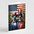 All American Great Dane Greeting Cards Pack of 8 Blank Cards with Envelopes Whimsical A7 Size 5x7