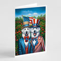 All American Great Pyrenees Greeting Cards Pack of 8 Blank Cards with Envelopes Whimsical A7 Size 5x7