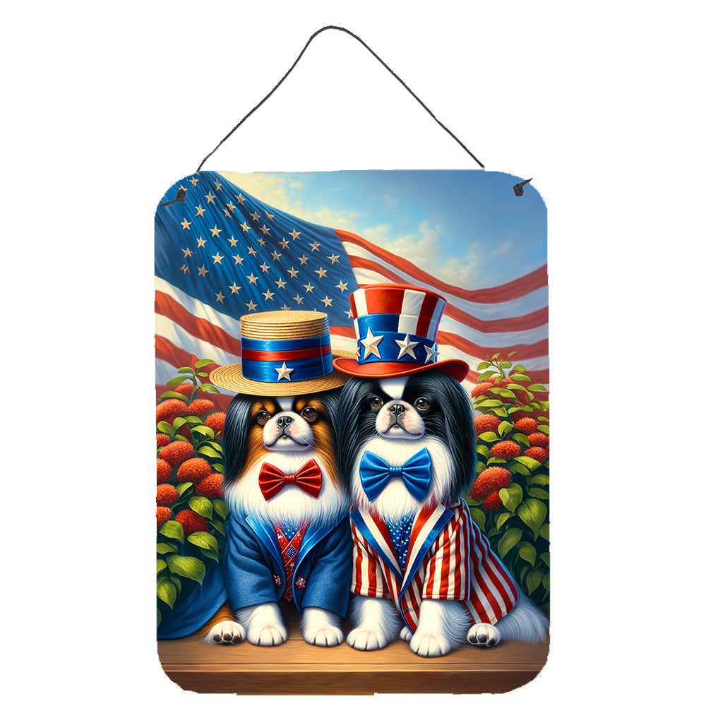All American Japanese Chin Wall or Door Hanging Prints Aluminum Metal Sign Kitchen Wall Bar Bathroom Plaque Home Decor Front Door Plaque, 12x16, Multicolor