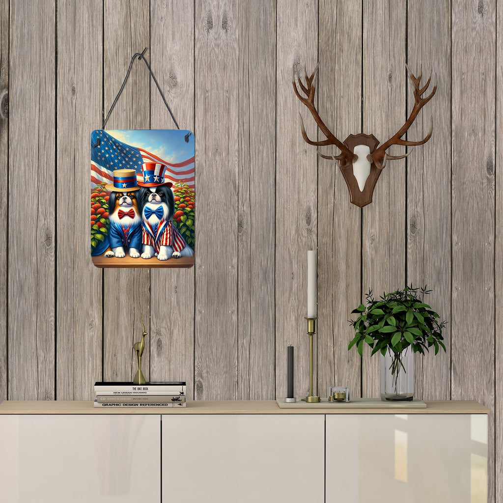 All American Japanese Chin Wall or Door Hanging Prints Aluminum Metal Sign Kitchen Wall Bar Bathroom Plaque Home Decor Front Door Plaque, 12x16, Multicolor