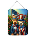 All American Lakeland Terrier Wall or Door Hanging Prints Aluminum Metal Sign Kitchen Wall Bar Bathroom Plaque Home Decor Front Door Plaque, 12x16, Multicolor