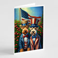 All American Lakeland Terrier Greeting Cards Pack of 8 Blank Cards with Envelopes Whimsical A7 Size 5x7