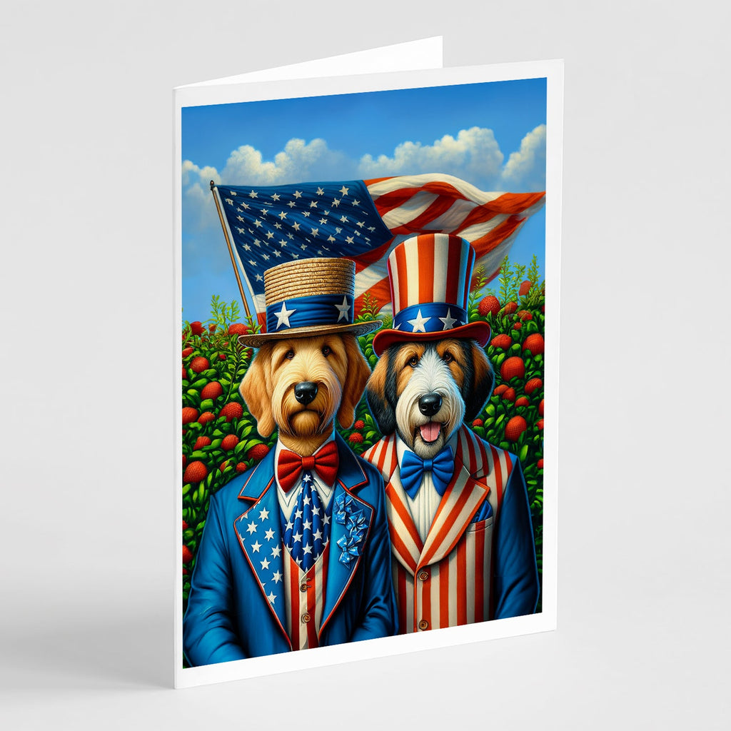 All American Otterhound Greeting Cards Pack of 8 Blank Cards with Envelopes Whimsical A7 Size 5x7