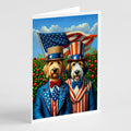 All American Otterhound Greeting Cards Pack of 8 Blank Cards with Envelopes Whimsical A7 Size 5x7