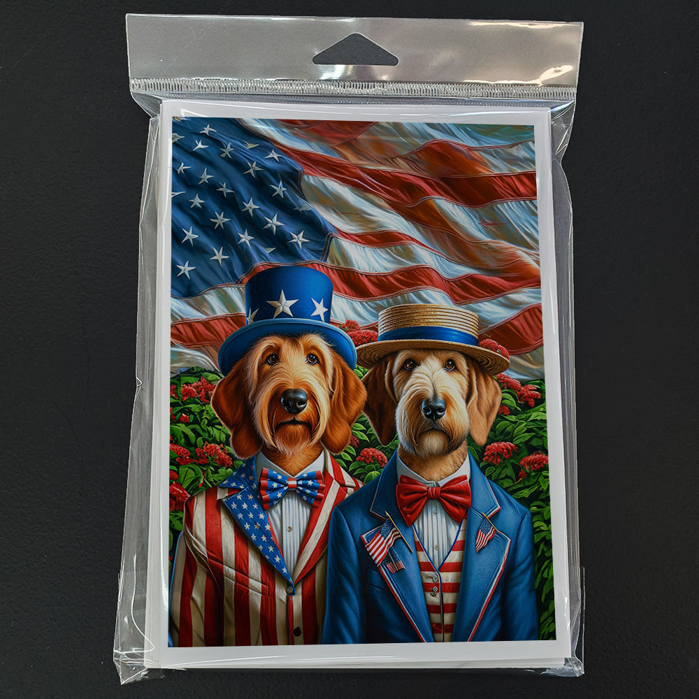 All American Otterhound Greeting Cards Pack of 8 Blank Cards with Envelopes Whimsical A7 Size 5x7