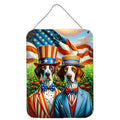 All American Pointer Wall or Door Hanging Prints Aluminum Metal Sign Kitchen Wall Bar Bathroom Plaque Home Decor Front Door Plaque, 12x16, Multicolor