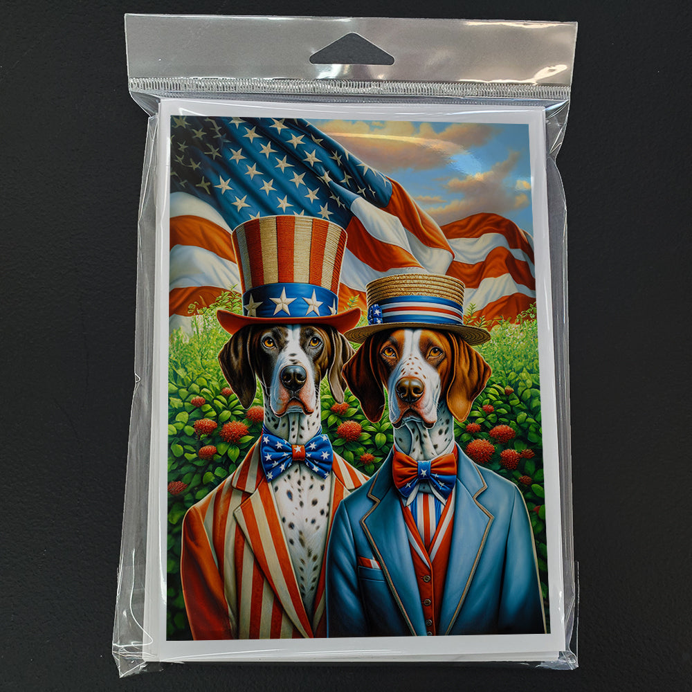 All American Pointer Greeting Cards Pack of 8 Blank Cards with Envelopes Whimsical A7 Size 5x7