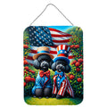 All American Poodle Wall or Door Hanging Prints Aluminum Metal Sign Kitchen Wall Bar Bathroom Plaque Home Decor Front Door Plaque, 12x16, Multicolor
