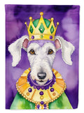 Bedlington Terrier King of Mardi Gras Garden Flag Mailbox Decorative Yard Banner Outside Patio Artwork for Flower Beds, Garden Size, Multicolor