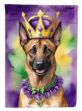 Belgian Malinois King of Mardi Gras Garden Flag Mailbox Decorative Yard Banner Outside Patio Artwork for Flower Beds, Garden Size, Multicolor
