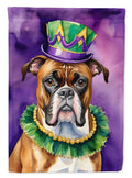 Boxer King of Mardi Gras Garden Flag Mailbox Decorative Yard Banner Outside Patio Artwork for Flower Beds, Garden Size, Multicolor