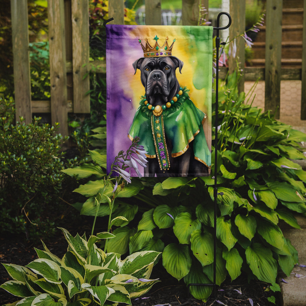 Cane Corso King of Mardi Gras Garden Flag Mailbox Decorative Yard Banner Outside Patio Artwork for Flower Beds, Garden Size, Multicolor