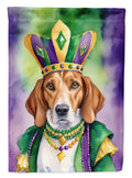 English Foxhound King of Mardi Gras Garden Flag Mailbox Decorative Yard Banner Outside Patio Artwork for Flower Beds, Garden Size, Multicolor